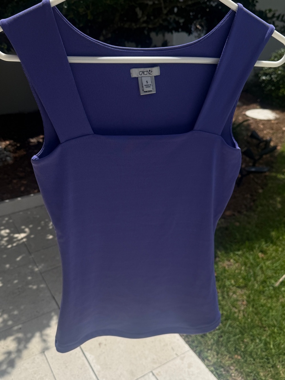 Cache Purple Square Neck Tank Top - Picture 3 of 6